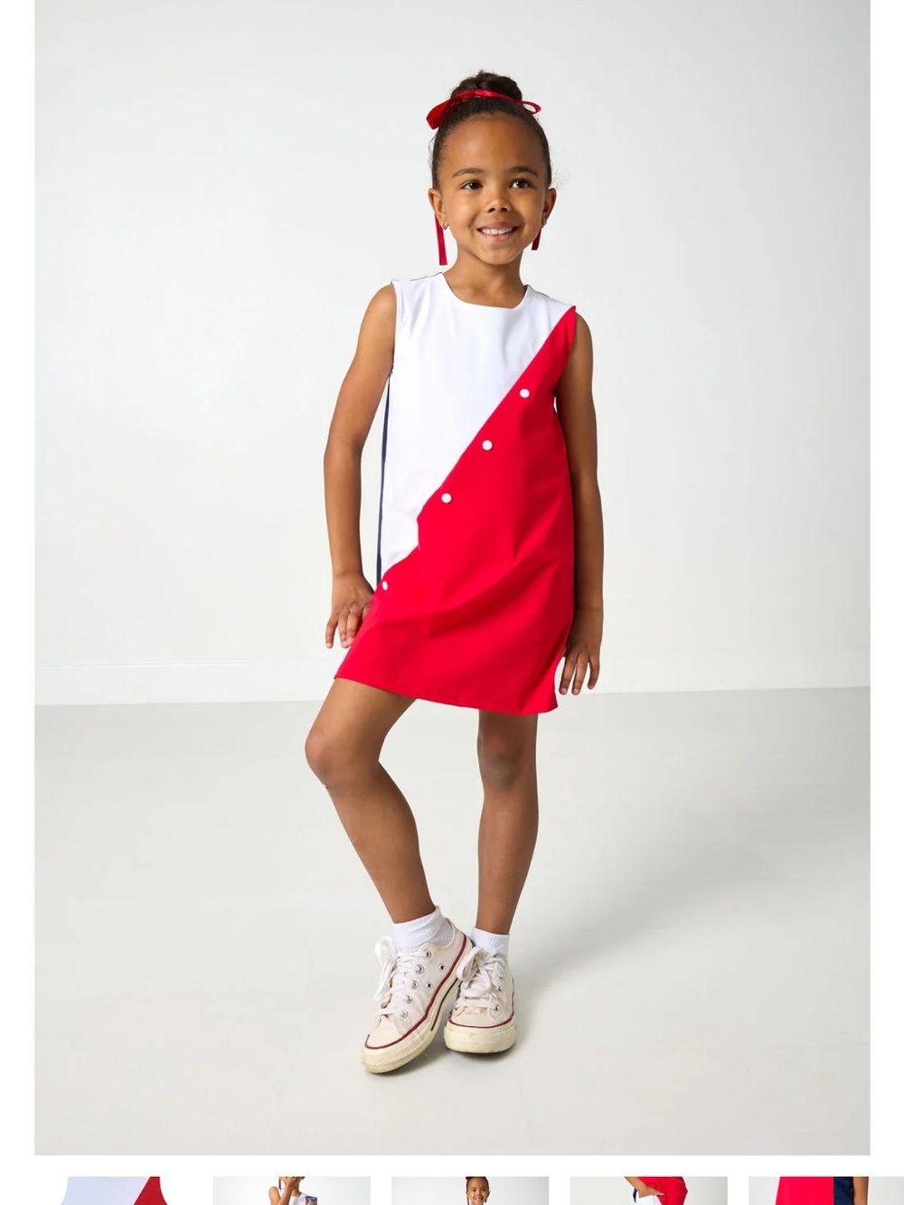Courtside kids red split/splay dress